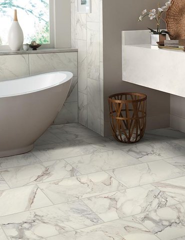 Bathroom Porcelain Marble Tile - At Home Floors in Largo, MN