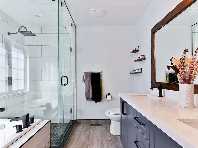 Bathroom remodeling services provided by At Home Floors in Largo, FL